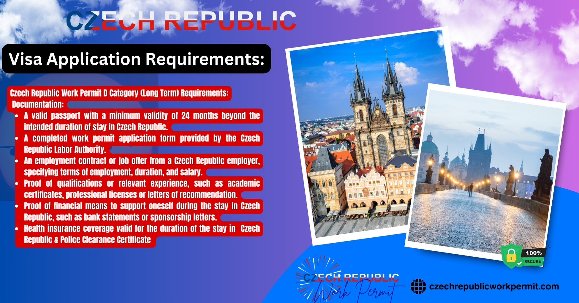 Czech Republic Work Permit, Study, Jobs, and EU Blue Card Visa Requirements for Citizens of Saudi Arabia